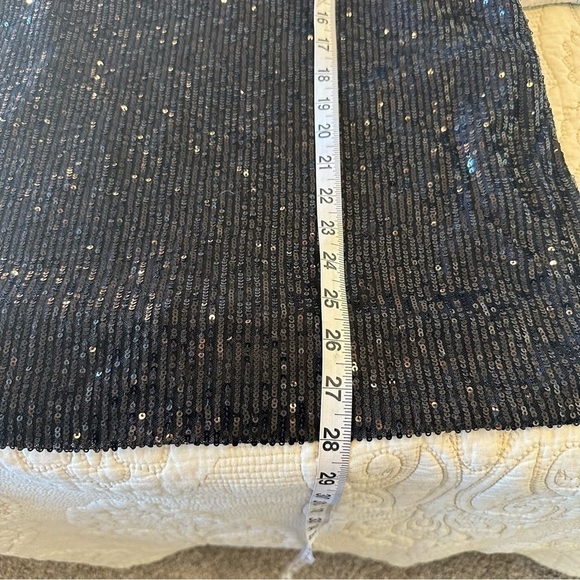 Black sequin midi skirt fully lined chic and classy, size XL - Picture 7 of 7